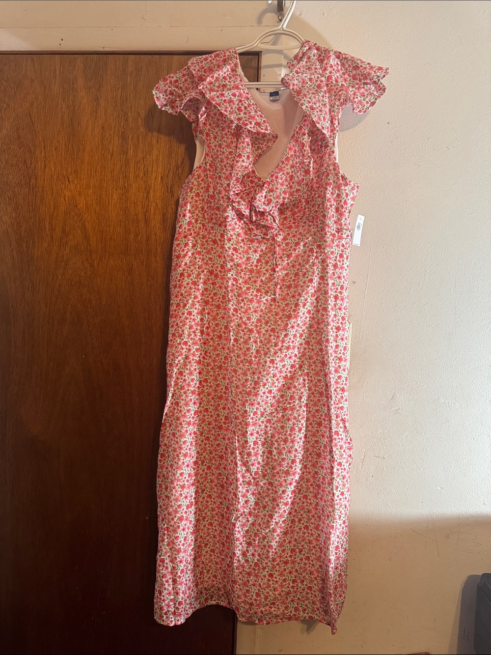 Old Navy Pink Floral Ruffle Sundress